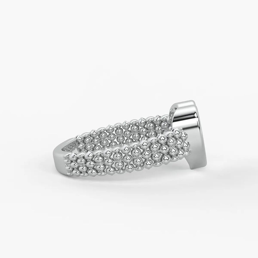 Heart Beaded Ladies Ring