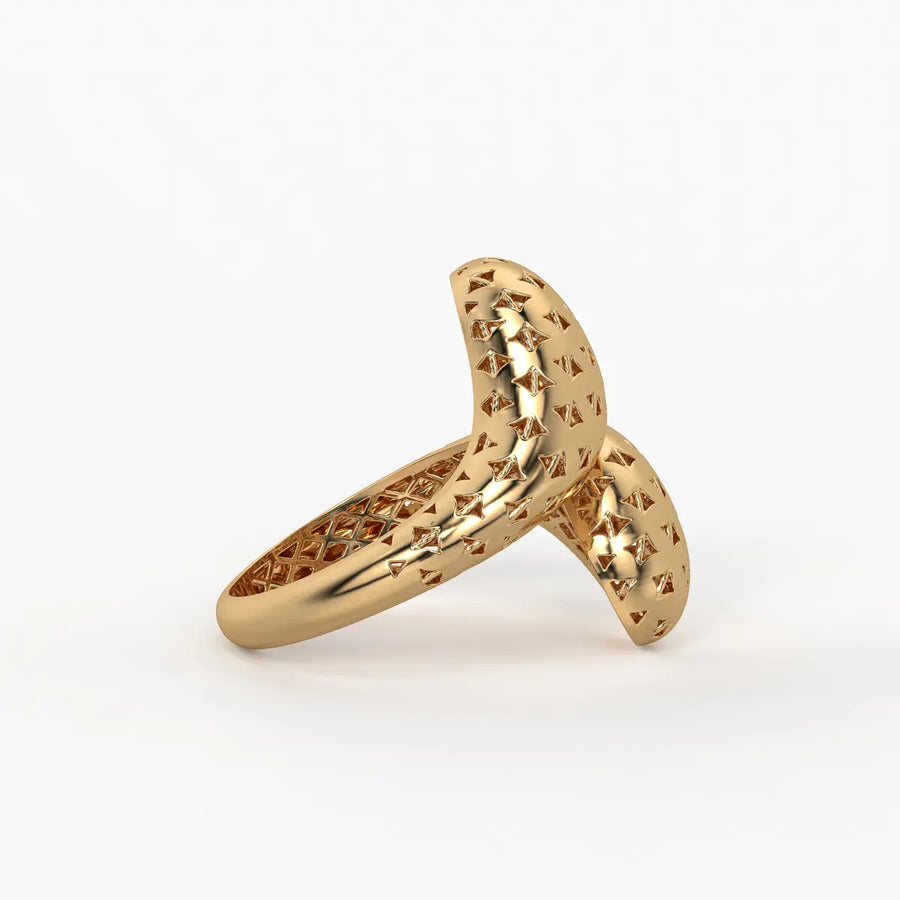 Dual Oval Cutwork Ladies Ring