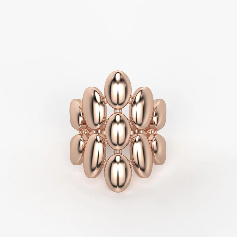 Pebble Cluster Fashion Ladies Ring