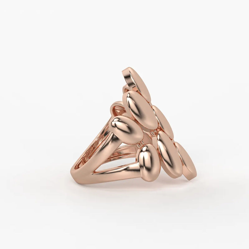 Pebble Cluster Fashion Ladies Ring