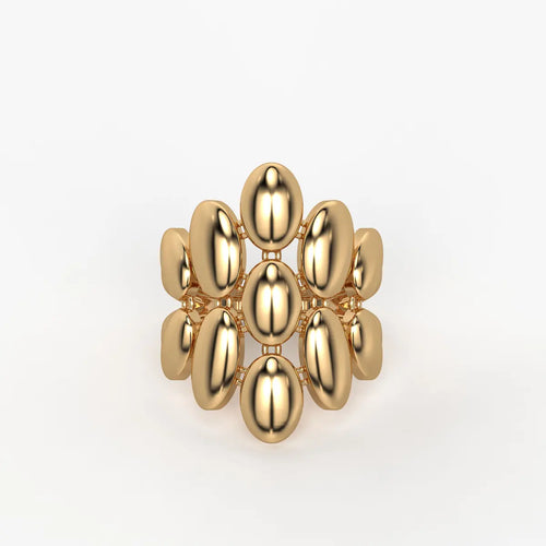 Pebble Cluster Fashion Ladies Ring