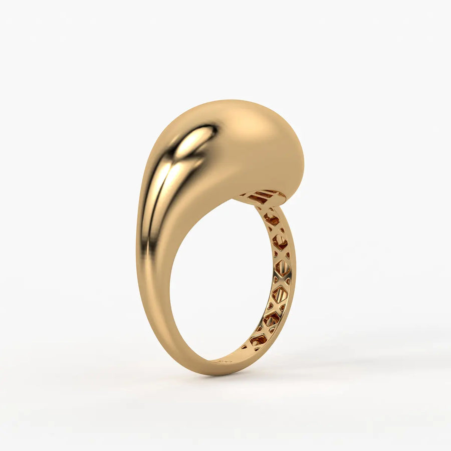 Fluid Wave Fashion Ladies Ring