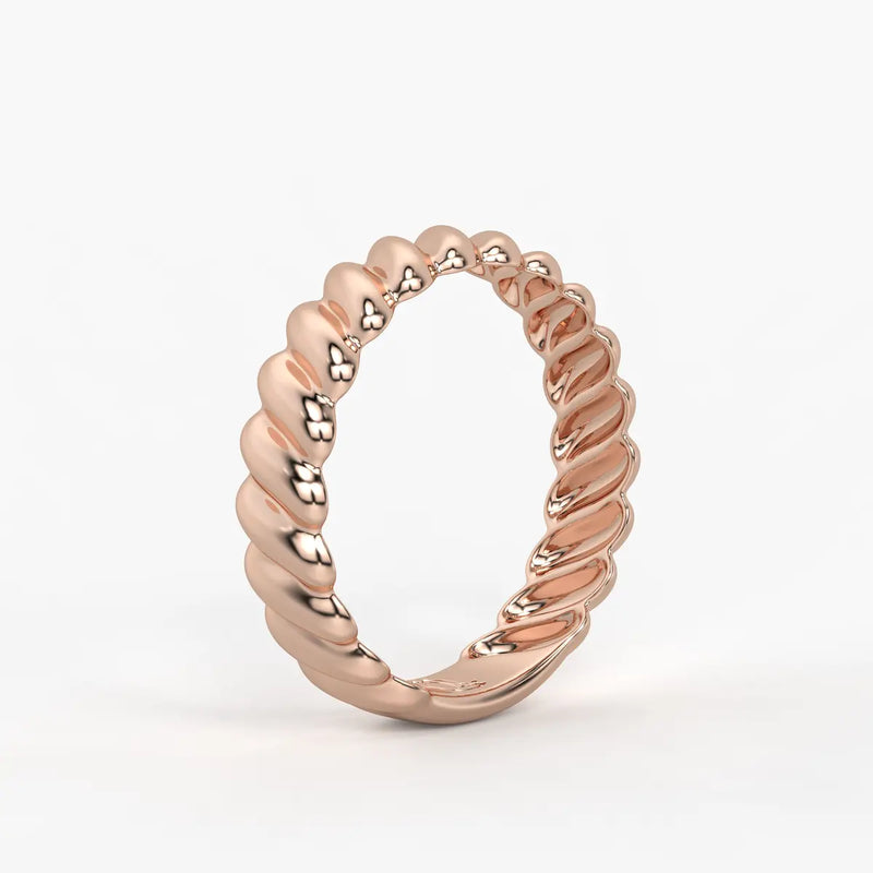 Ripple Band Ladies Ring