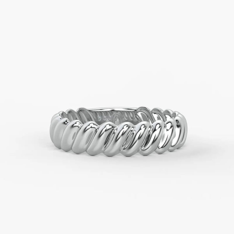 Ripple Band Ladies Ring