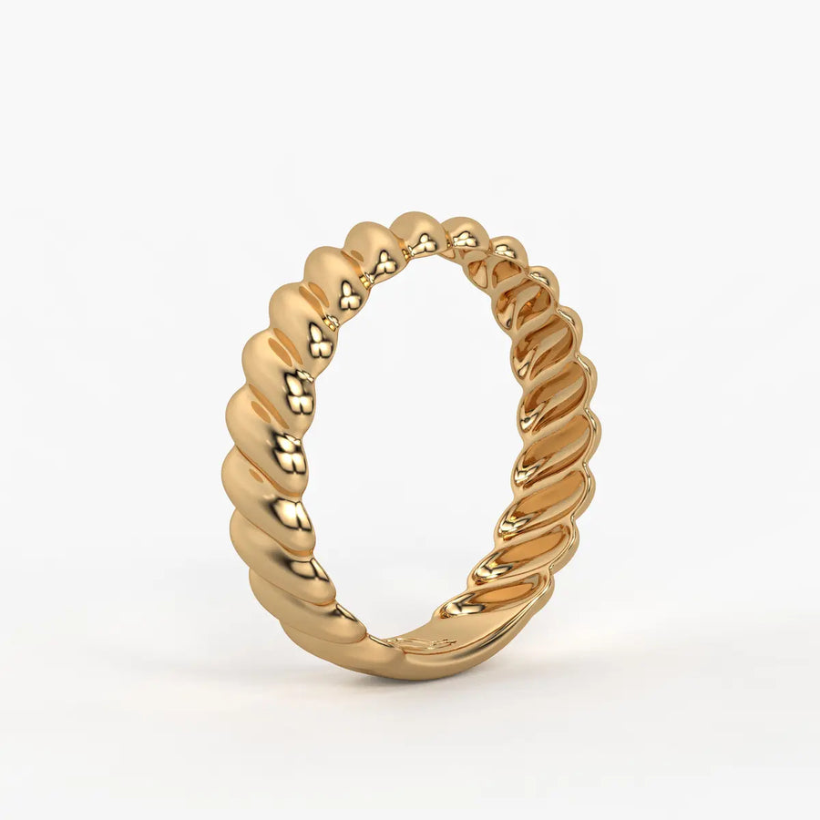 Ripple Band Ladies Ring