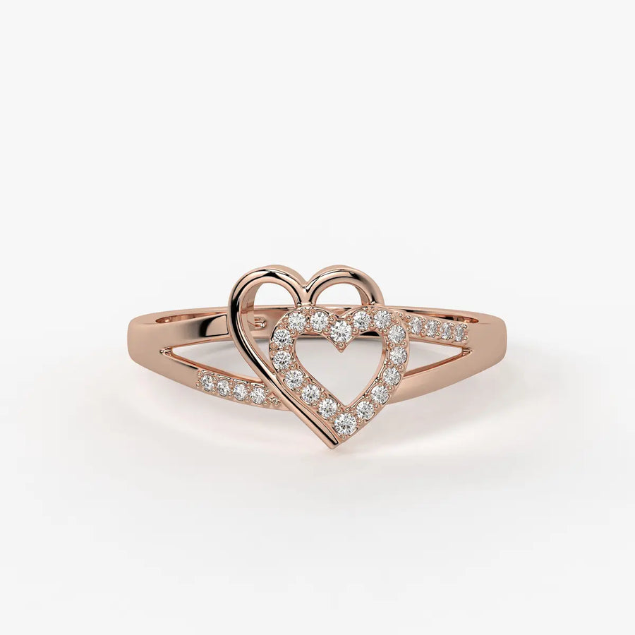 Whispering Heart Diamond Ring