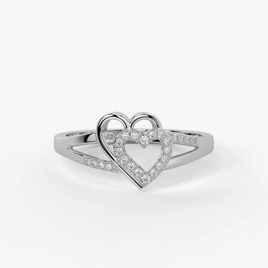 Whispering Heart Diamond Ring
