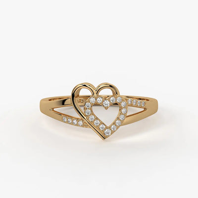 Whispering Heart Diamond Ring