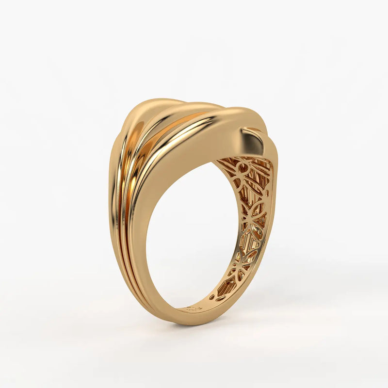 Flow Wave Statement Ladies Ring