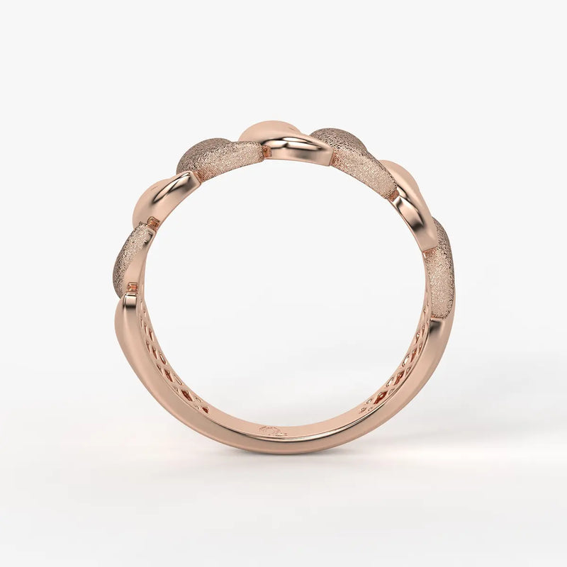 Zyra Wave Texture Statement Ring