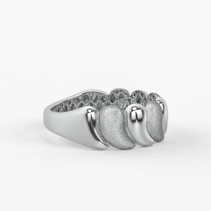 Zyra Wave Texture Statement Ring