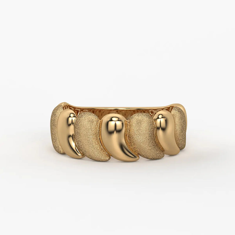 Zyra Wave Texture Statement Ring