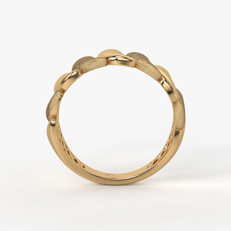 Zyra Wave Texture Statement Ring