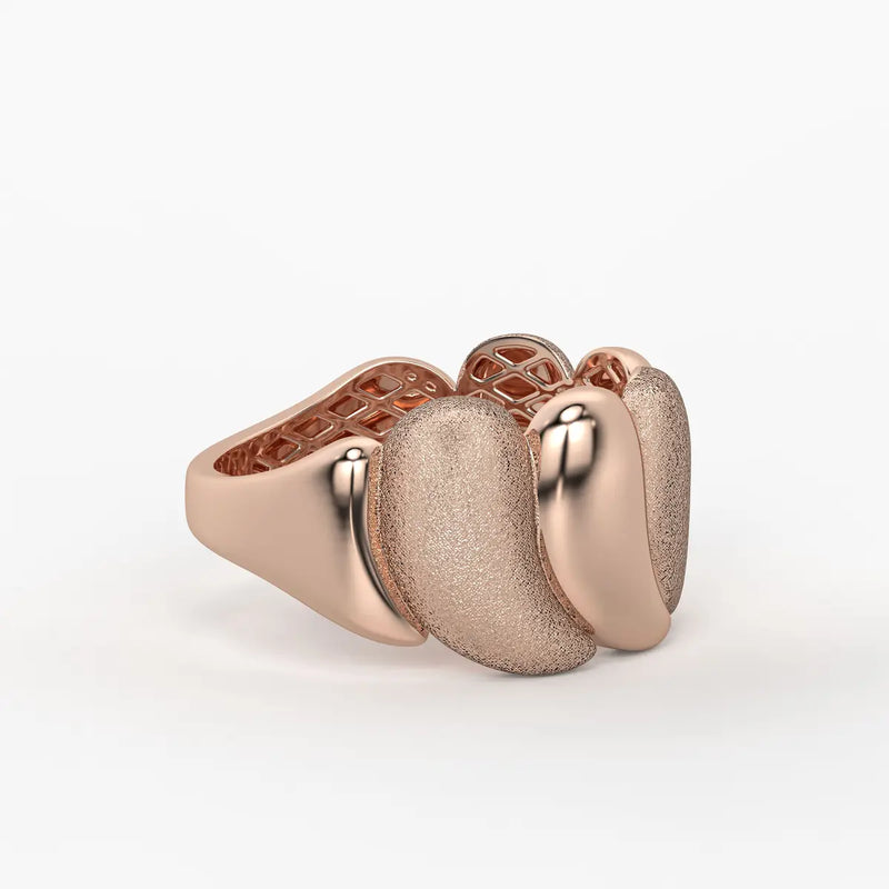Lunetra Layered Petal Statement Ring