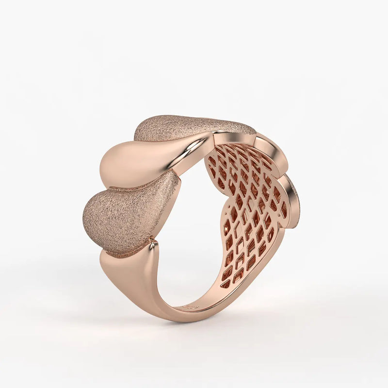 Lunetra Layered Petal Statement Ring