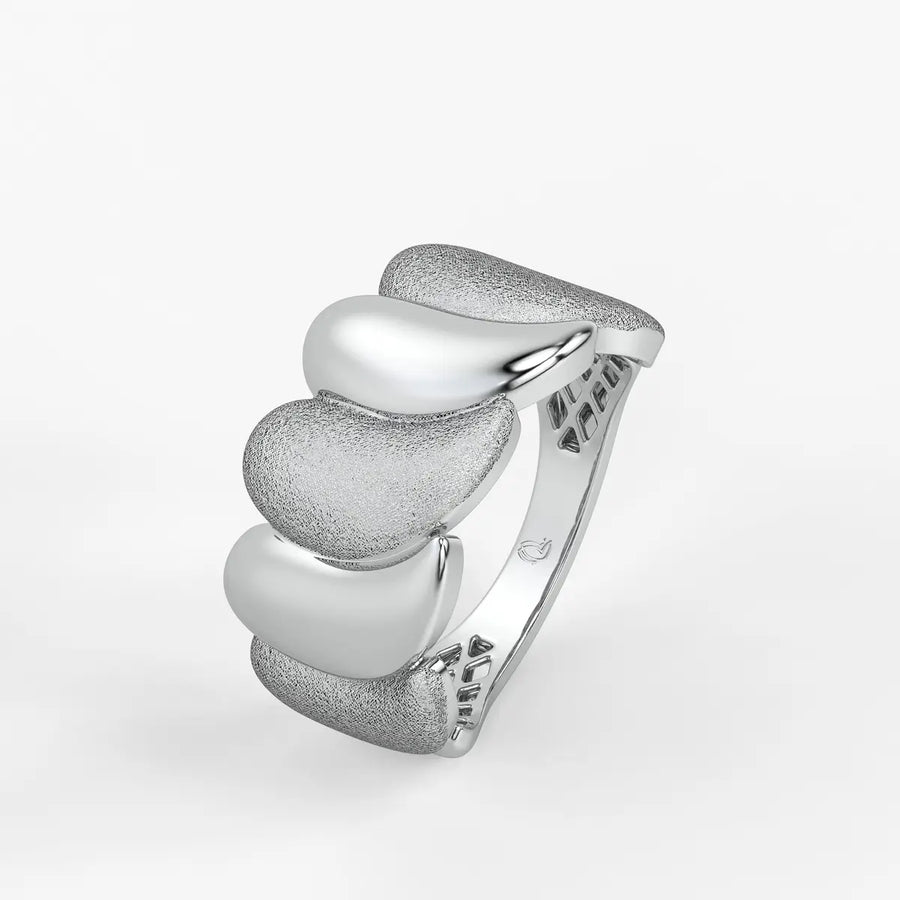Lunetra Layered Petal Statement Ring