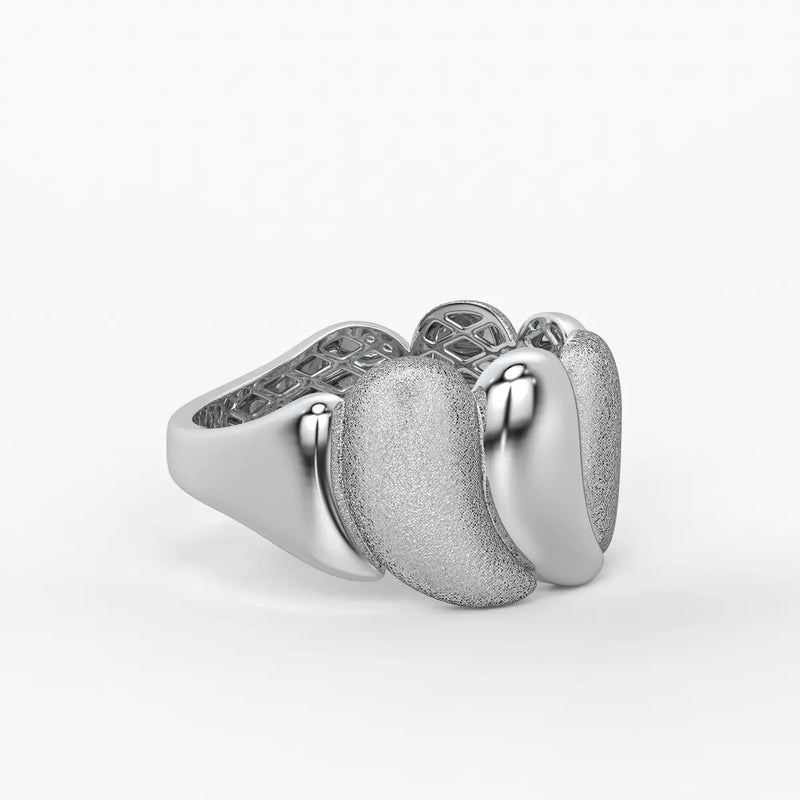Lunetra Layered Petal Statement Ring