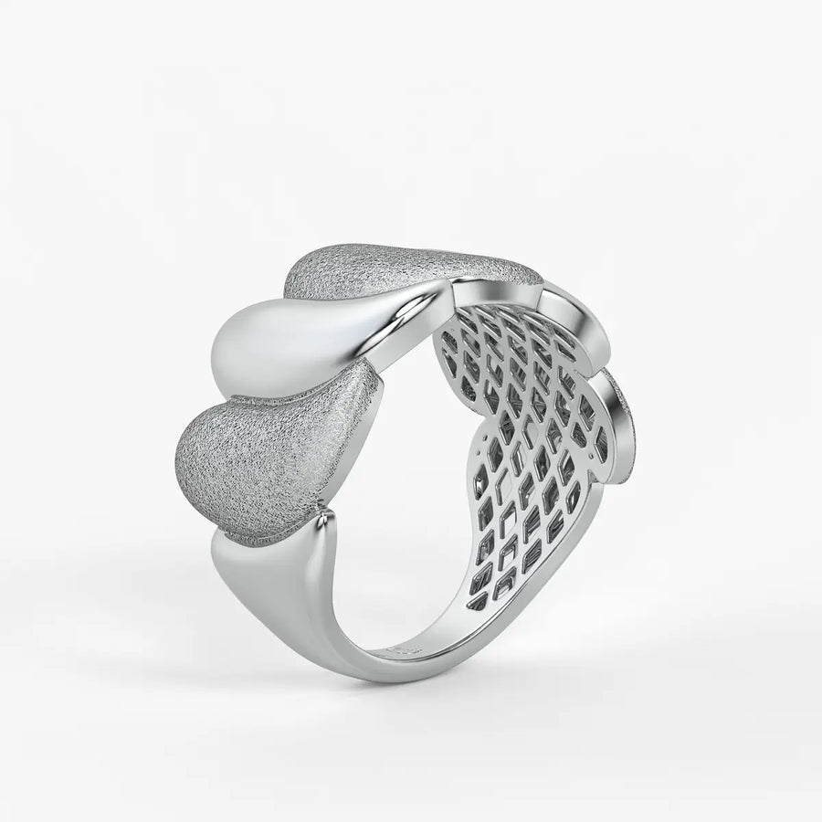 Lunetra Layered Petal Statement Ring