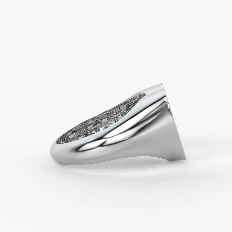 Avelisse Textured Heart Signet Ring