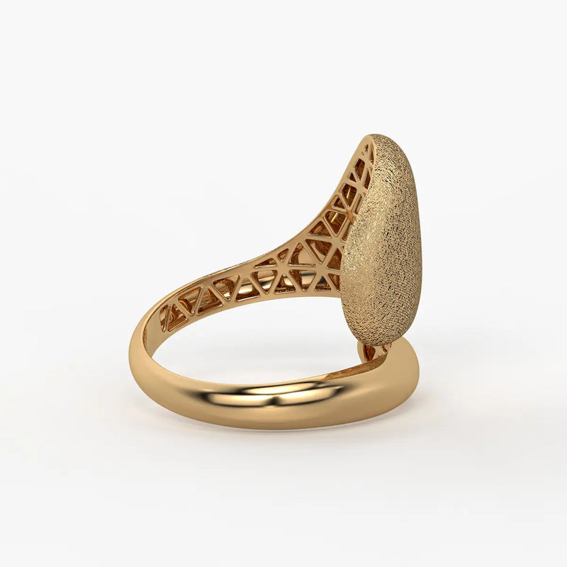 Elowen Textured Dome Designer Ring