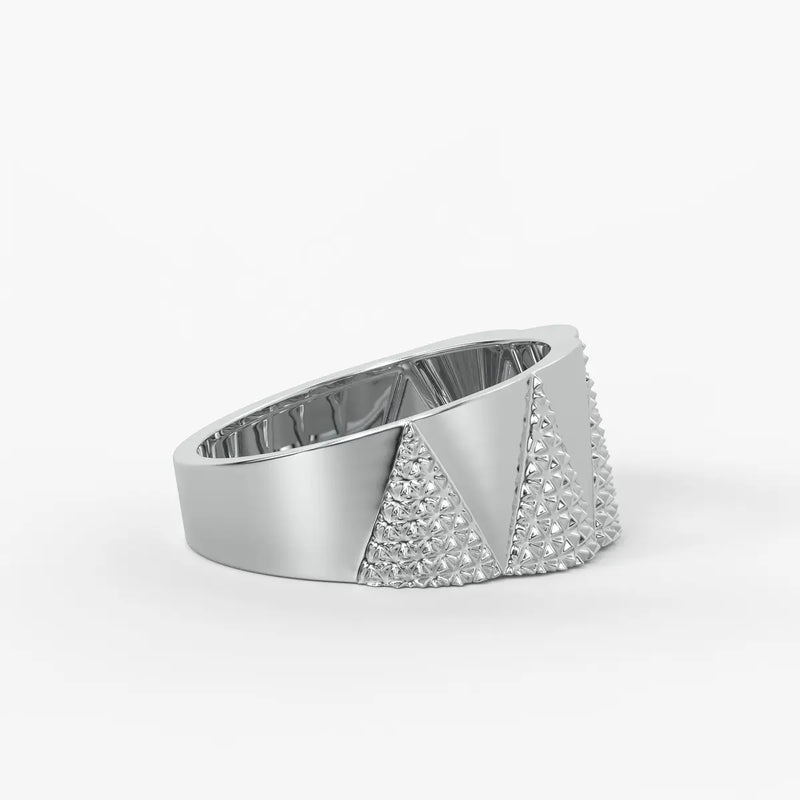Pyramid Stack Statement Ladies Ring