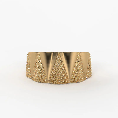 Pyramid Stack Statement Ladies Ring