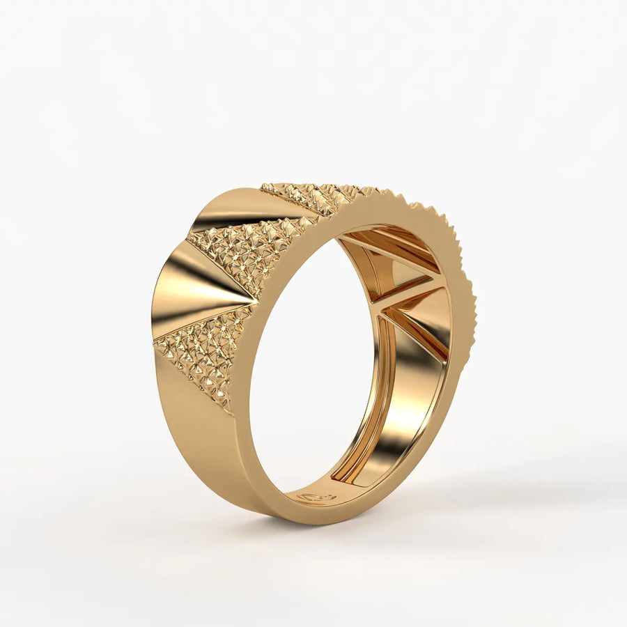 Pyramid Stack Statement Ladies Ring