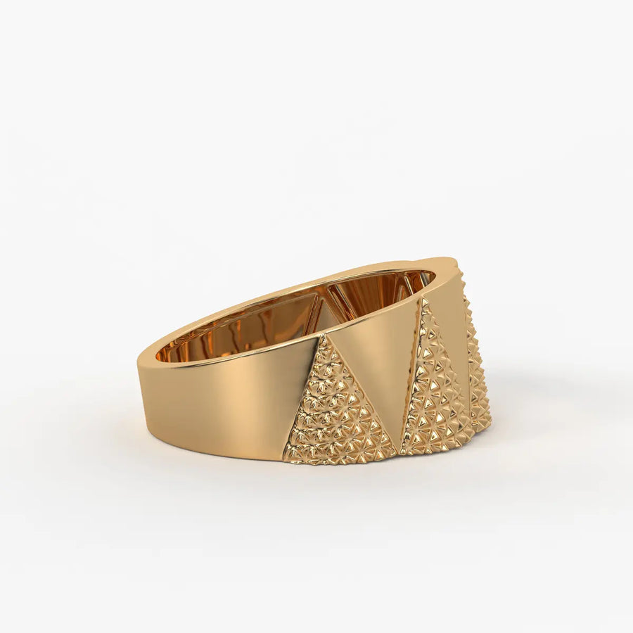 Pyramid Stack Statement Ladies Ring