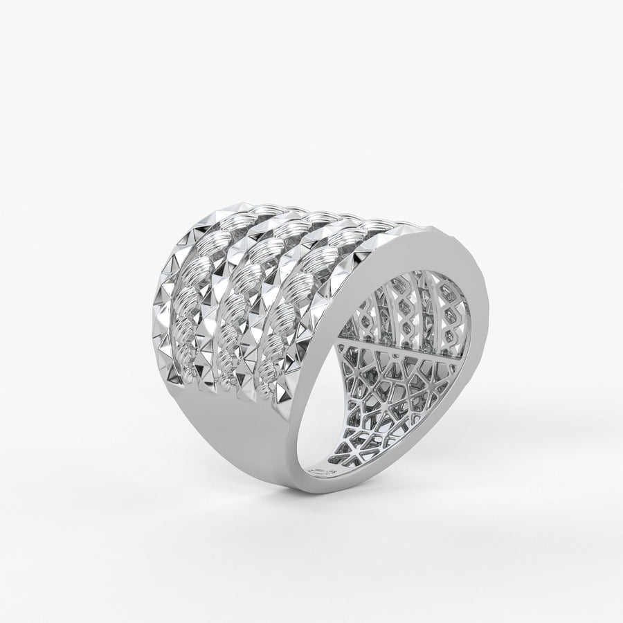 Rivet Stack Statement Ladies Ring