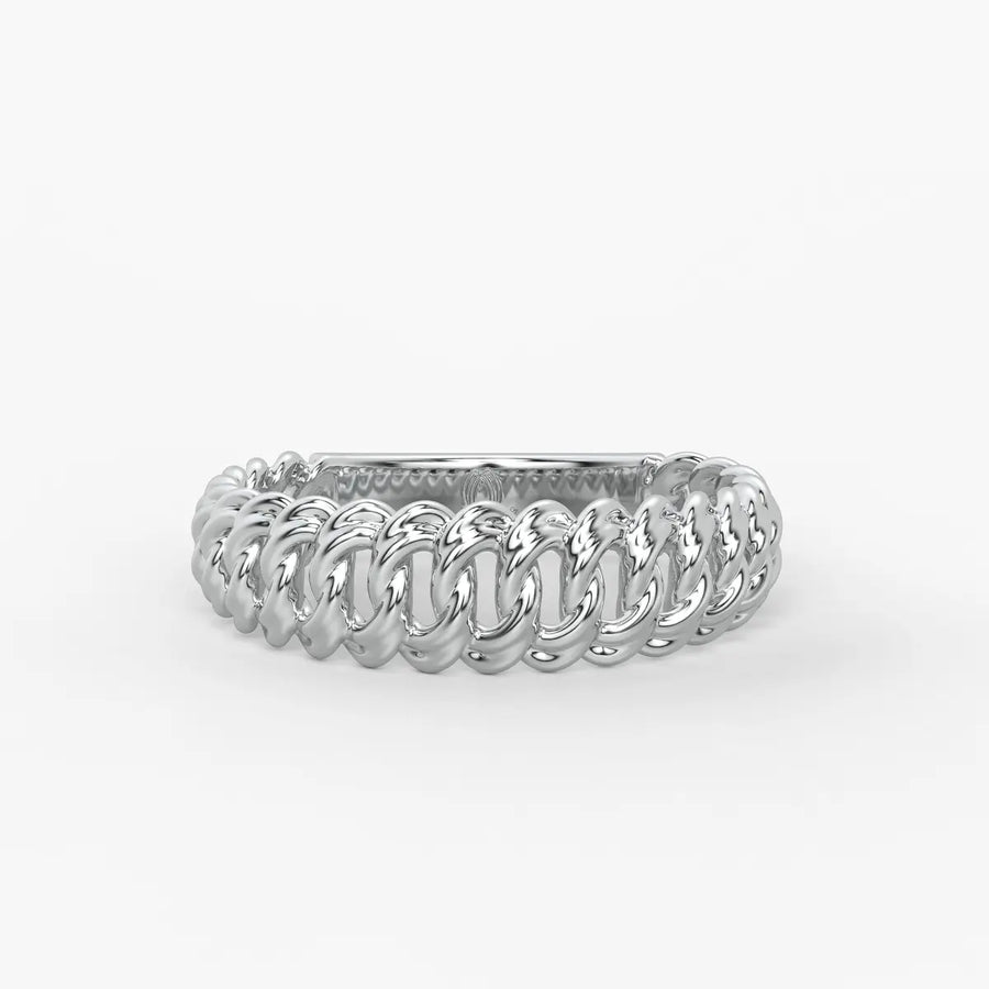 Rope Twist Classic Ladies Ring