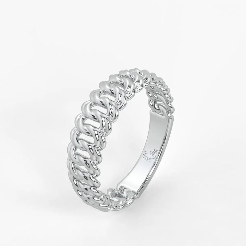 Rope Twist Classic Ladies Ring