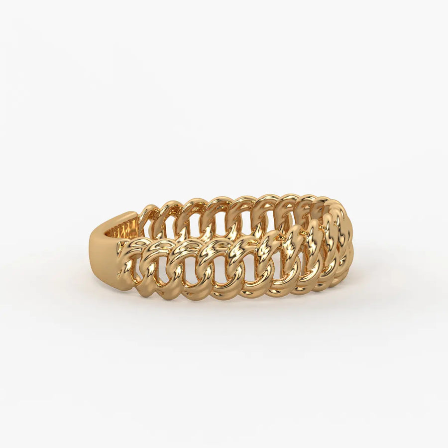 Rope Twist Classic Ladies Ring