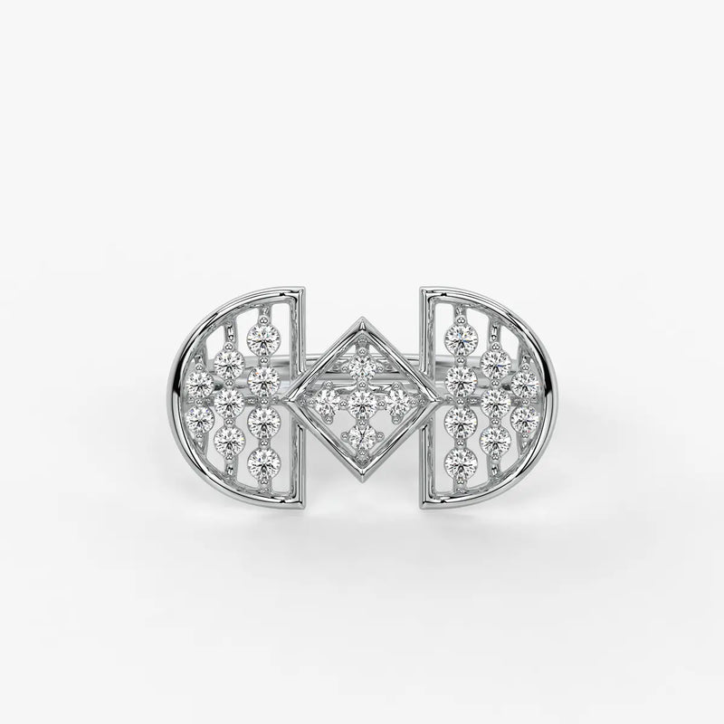 Ornixa Dual Arc Diamond Statement Ring