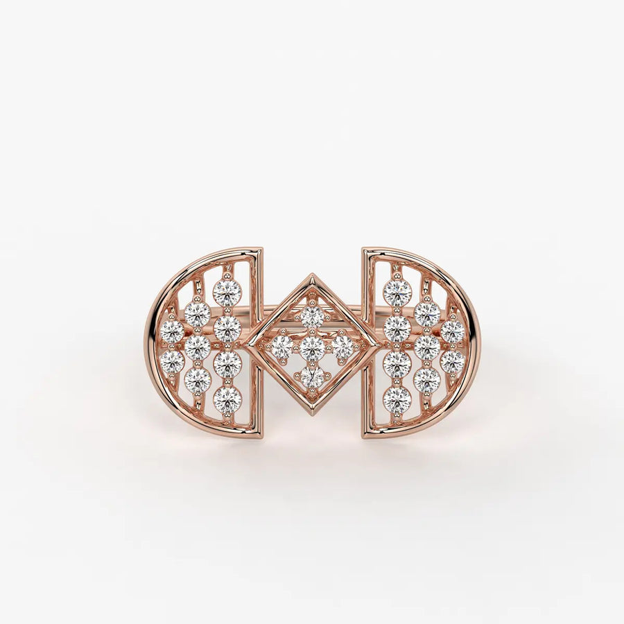 Ornixa Dual Arc Diamond Statement Ring