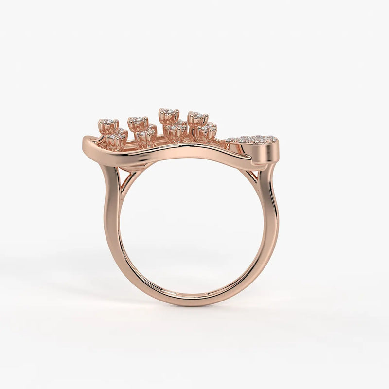 Elowen Leafdrop Diamond Statement Ring