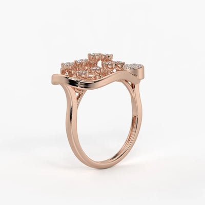 Elowen Leafdrop Diamond Statement Ring
