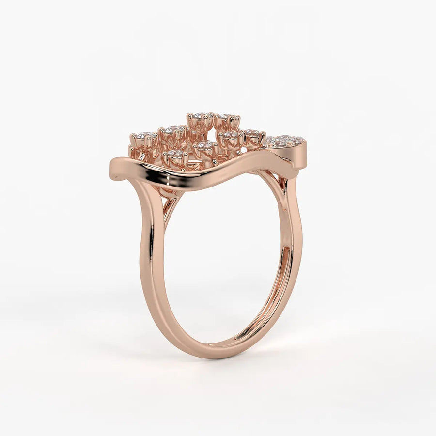 Elowen Leafdrop Diamond Statement Ring