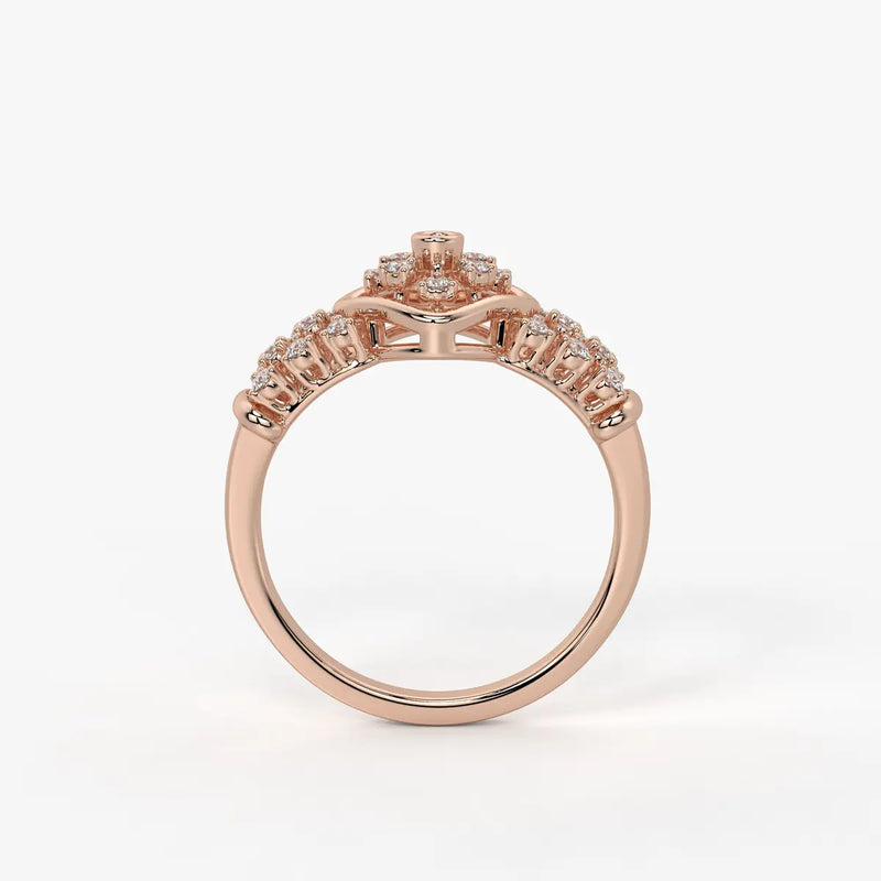 Averelle Lattice Bloom Diamond Ring