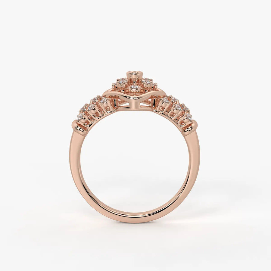 Averelle Lattice Bloom Diamond Ring