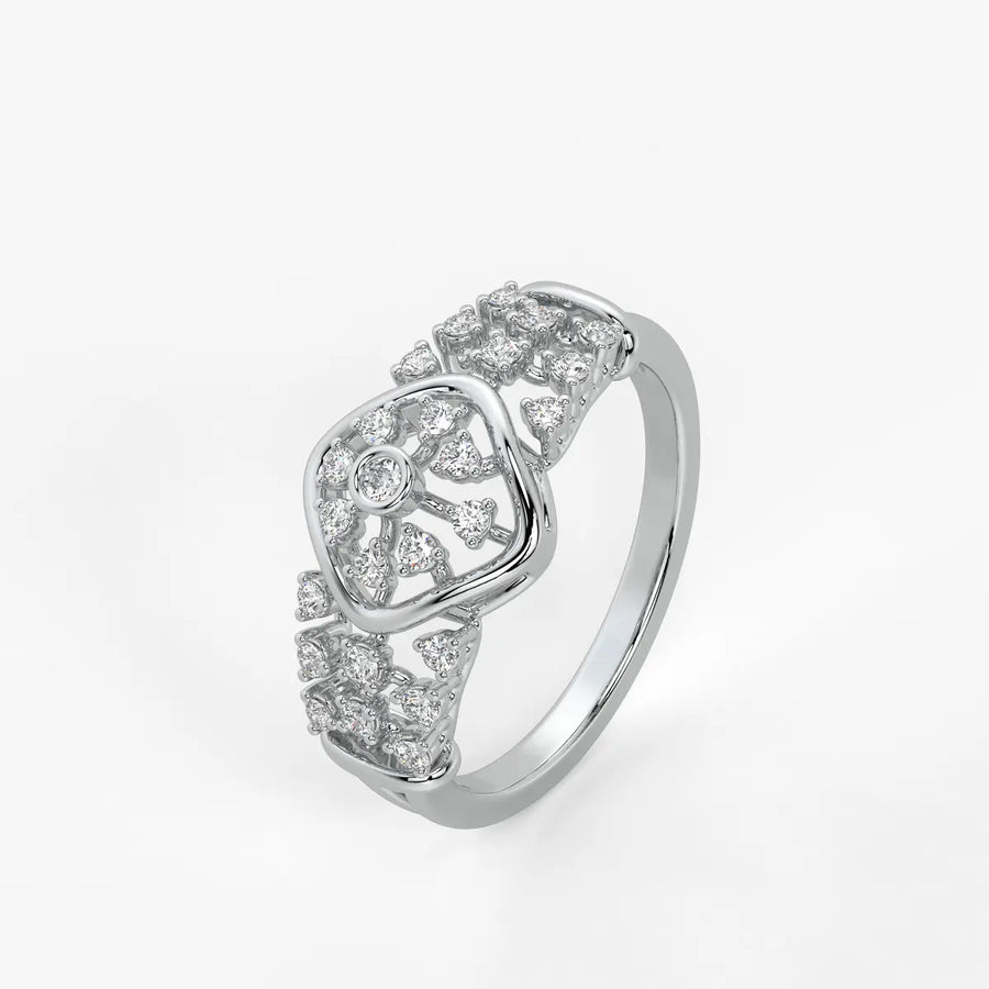 Averelle Lattice Bloom Diamond Ring