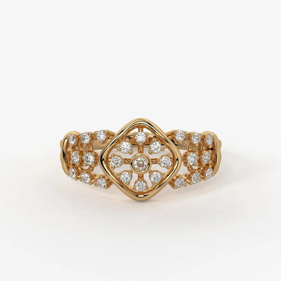 Averelle Lattice Bloom Diamond Ring