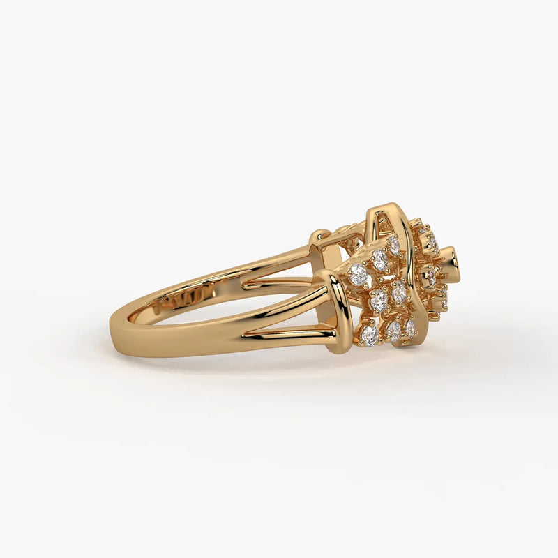 Averelle Lattice Bloom Diamond Ring