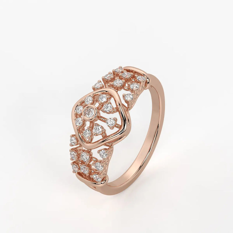 Averelle Lattice Bloom Diamond Ring
