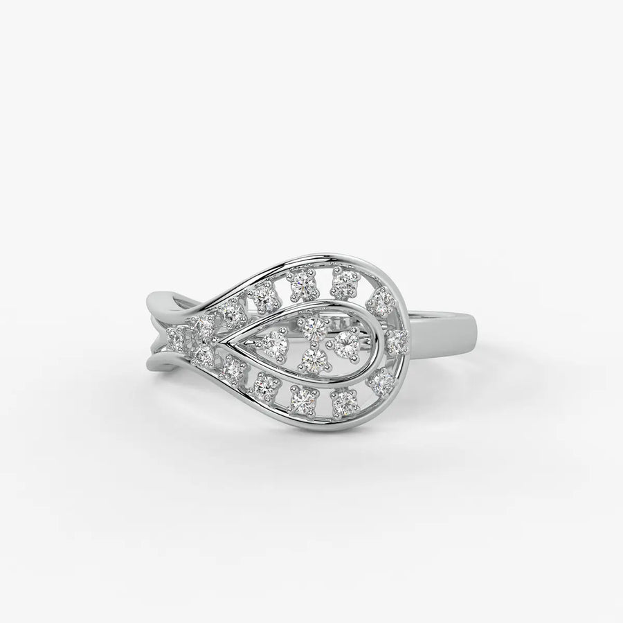 Aurevia Bloom Teardrop Diamond Ring