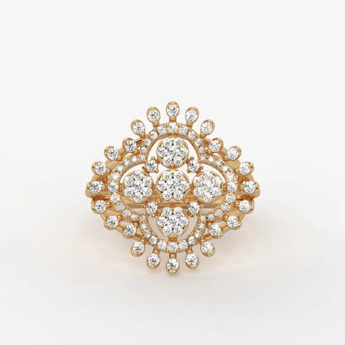 Celestara Medallion Diamond Ring