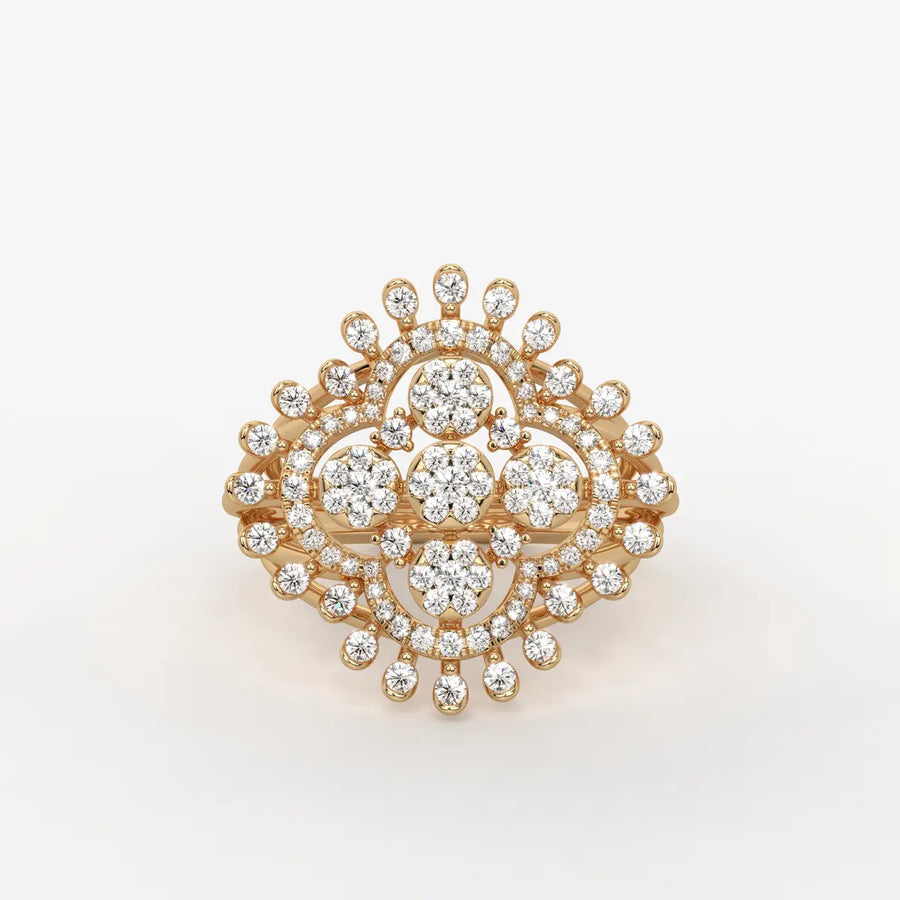 Celestara Medallion Diamond Ring