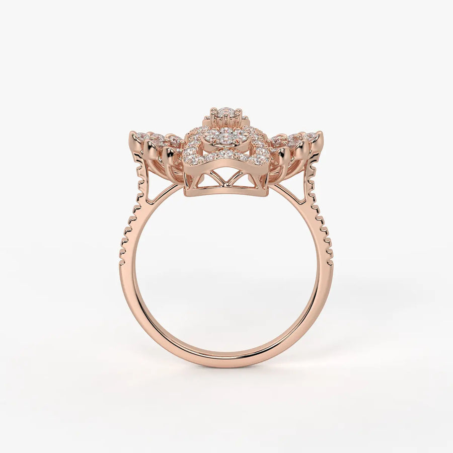 Aurevina Infinity Bloom Diamond Ring
