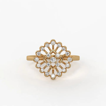 Aarohi Starburst Floral Ring
