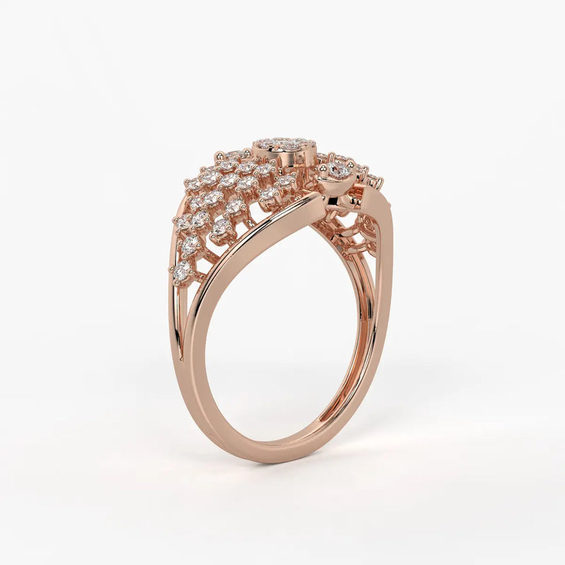 Luneria Twin Halo Bloom Diamond Ring