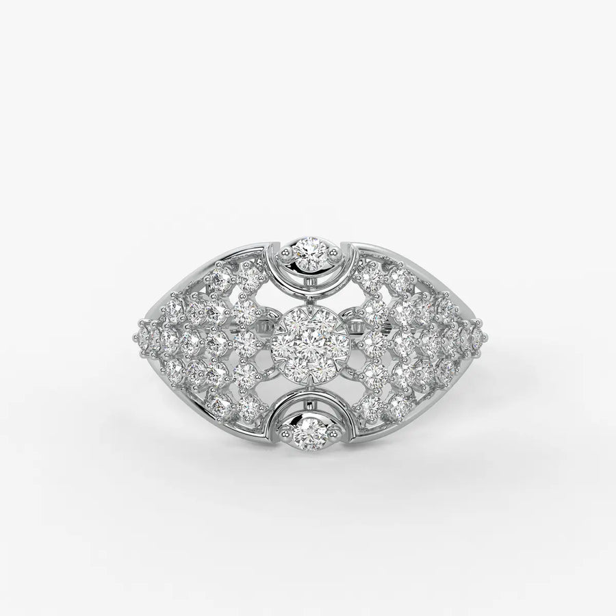 Luneria Twin Halo Bloom Diamond Ring
